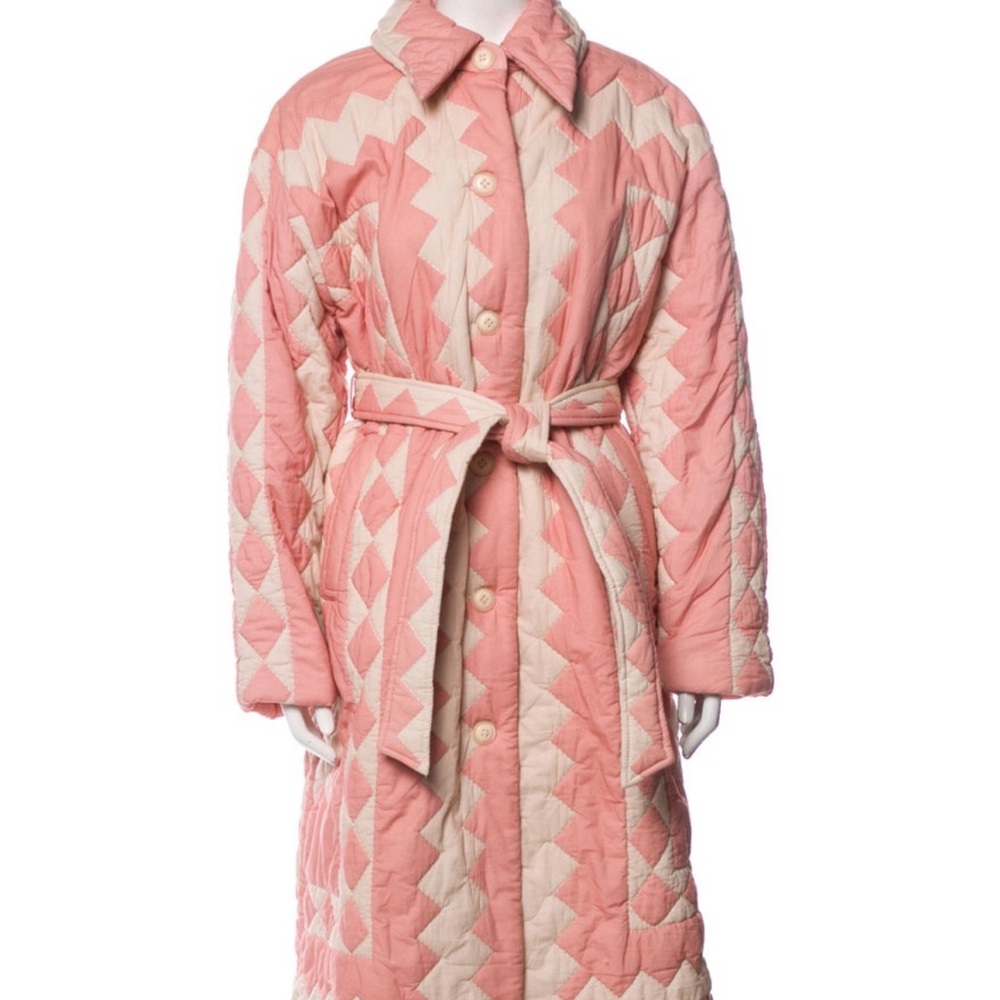ISO SEA NY Helen quilted coat in pink